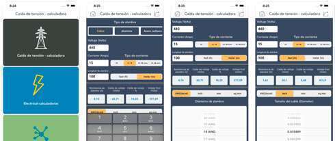 calculadora caída de tensión screenshot