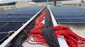 Solar cables on PV plants during high temperatures